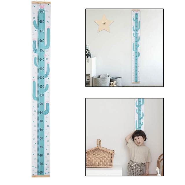 Baby Growth Chart, Canvas Kids Height Measuring Ruler for Boys Girls Decoration 