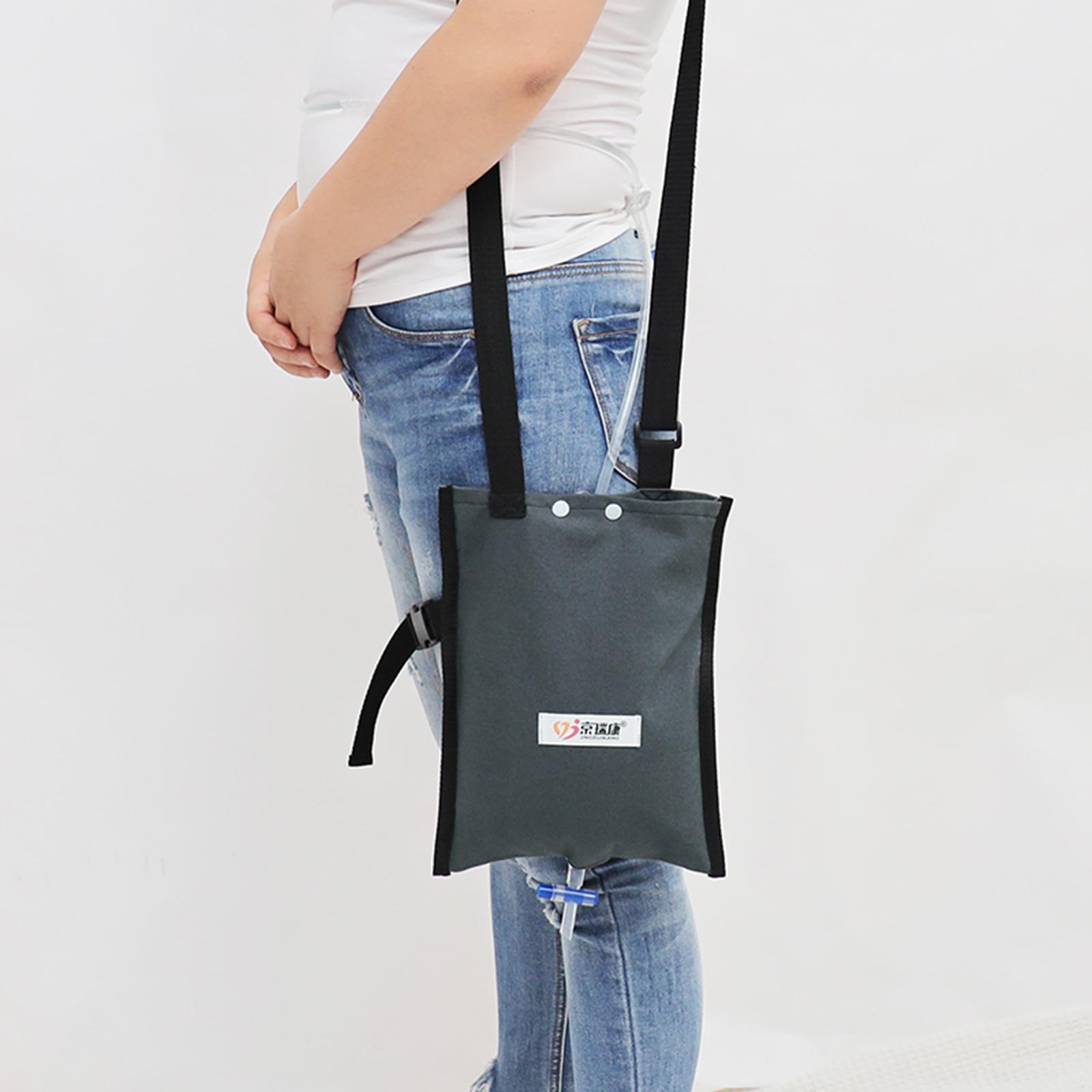 Urine Drainage Bag Waterproof Adjustable Strap Easy Accessory Multipurpose Night Urine Bag for Incontinent Patients Wheelchairs 