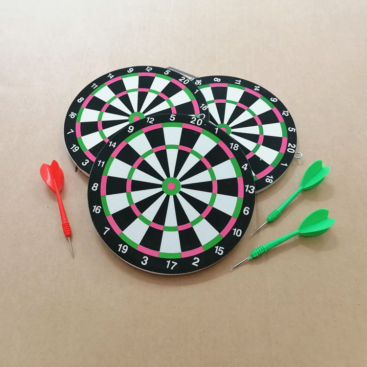 Dart Board Game Set Household Wall Hanging Dual Sides Available Thickened Indoor Outdoor Throwing Game Steel Tipped Darts