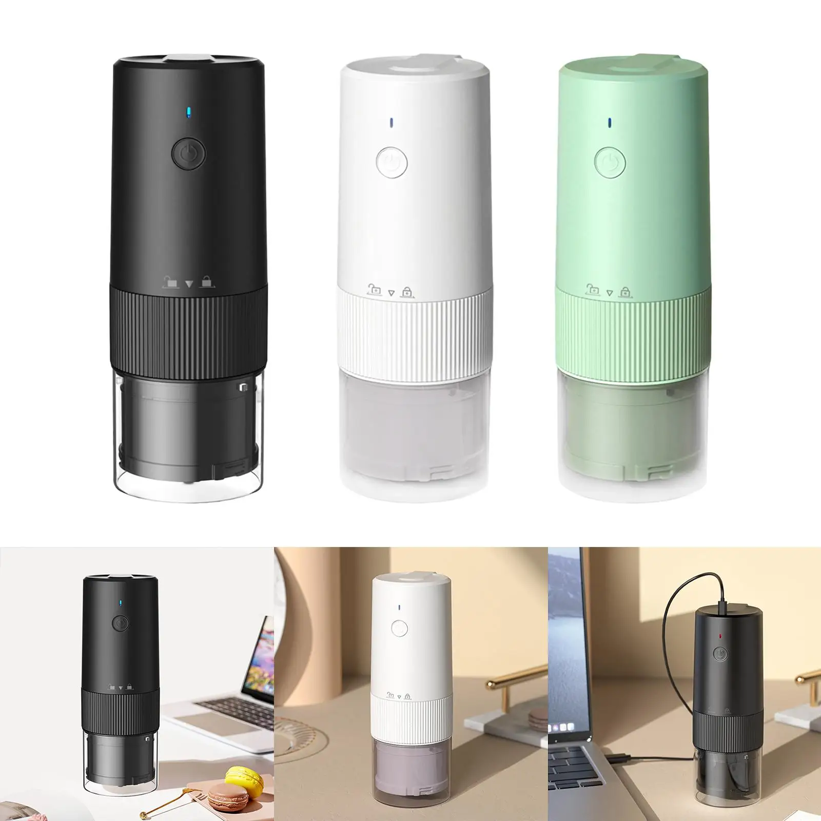 Portable Coffee Grinder Machine Coffee Mill Coffee Bean Grinder for Nuts Beans Spices Grains Grinding Kitchen Household Office