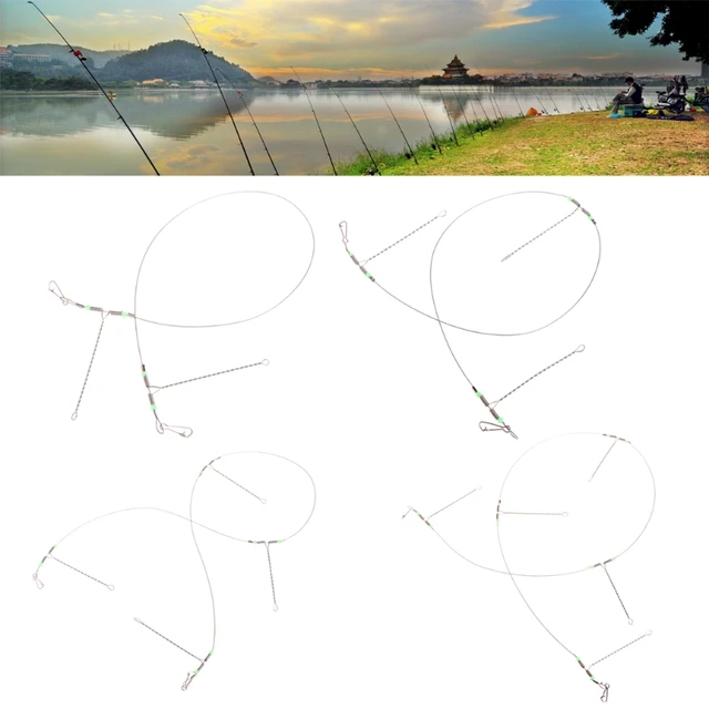 Sea Fishing Swivel String Hook Anti-Winding Steel Rigs Wire Leader Hooks  Line - AliExpress