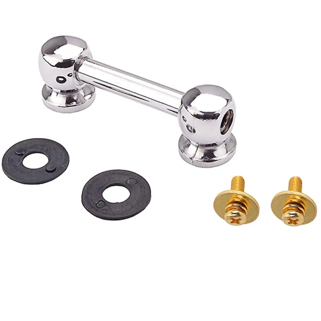 Two Side Snare Drum Lugs with Mounting Screws Drum Tube Lugs for Drum Accessories Chrome