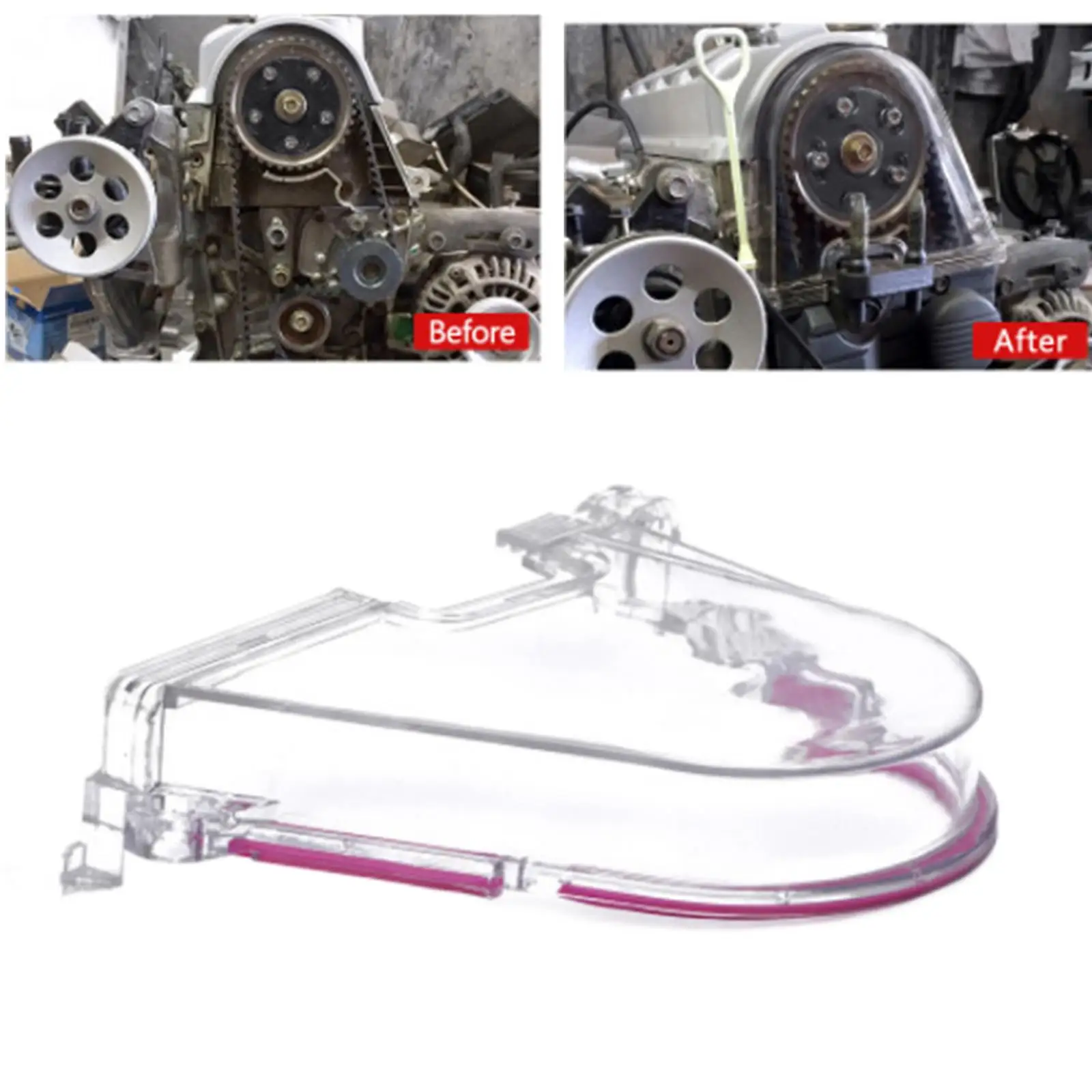 Clear Cam Gear Belt Cover Modified Accessories Turbo Cam Pulley for Honda Civic 96-2000 D15 D16 Auto Parts Car Supplies