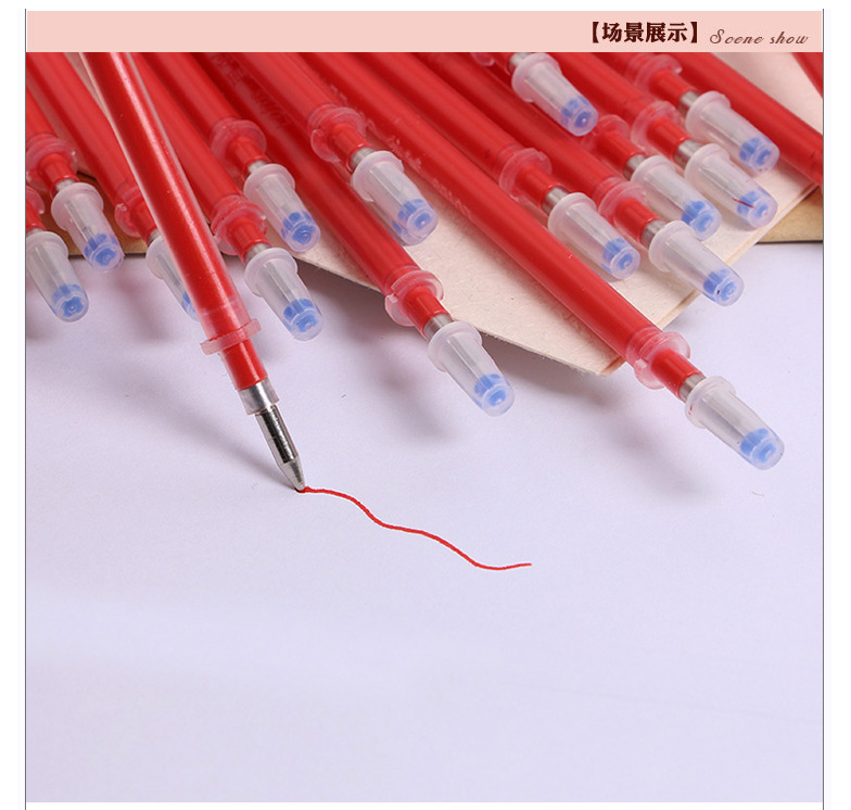 10/20/30 pcs/set 0.5mm Gel Pen Refills Red Blue Black Ink Stationery Writing Supplies Office Signature Rods Office School Needle