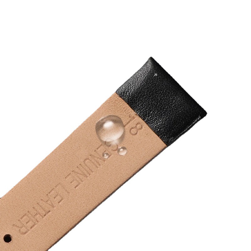 Kalbsleder-Uhrenarmband, 12 mm, 14 mm, 16 mm, 18 mm, 20 mm, 22 mm, echtes Leder-Uhrenarmband mit silberner Dornschließe – Detail 3