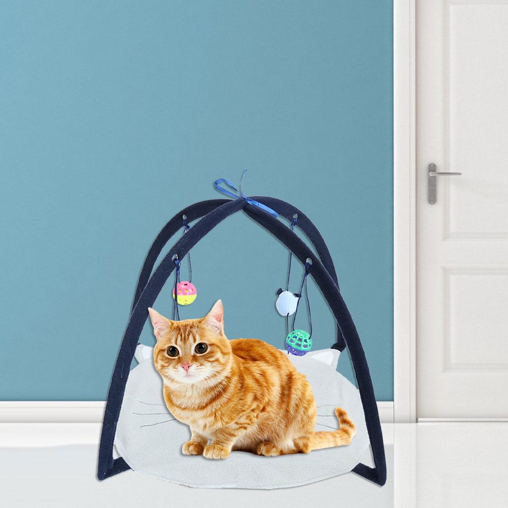 1PC Cat Play Tent Toys Mobile Comfortable Pet Sleeping Bells Bed Pad Mat