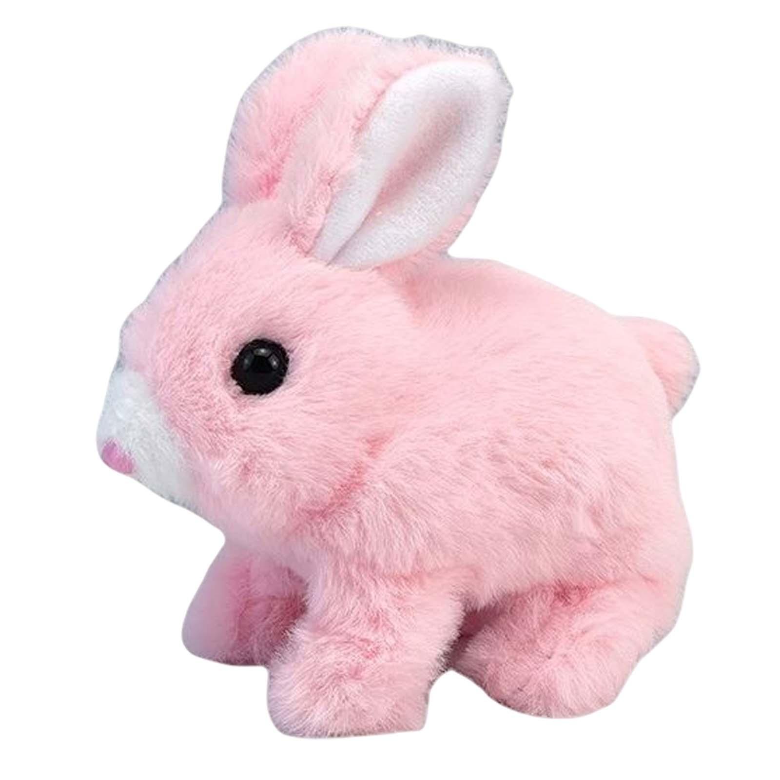 Electronic Rabbit Interactive Plush Toy Wiggling Ears Early Education Toy Novelty with Sound for Bedtime Friend Kids Toy