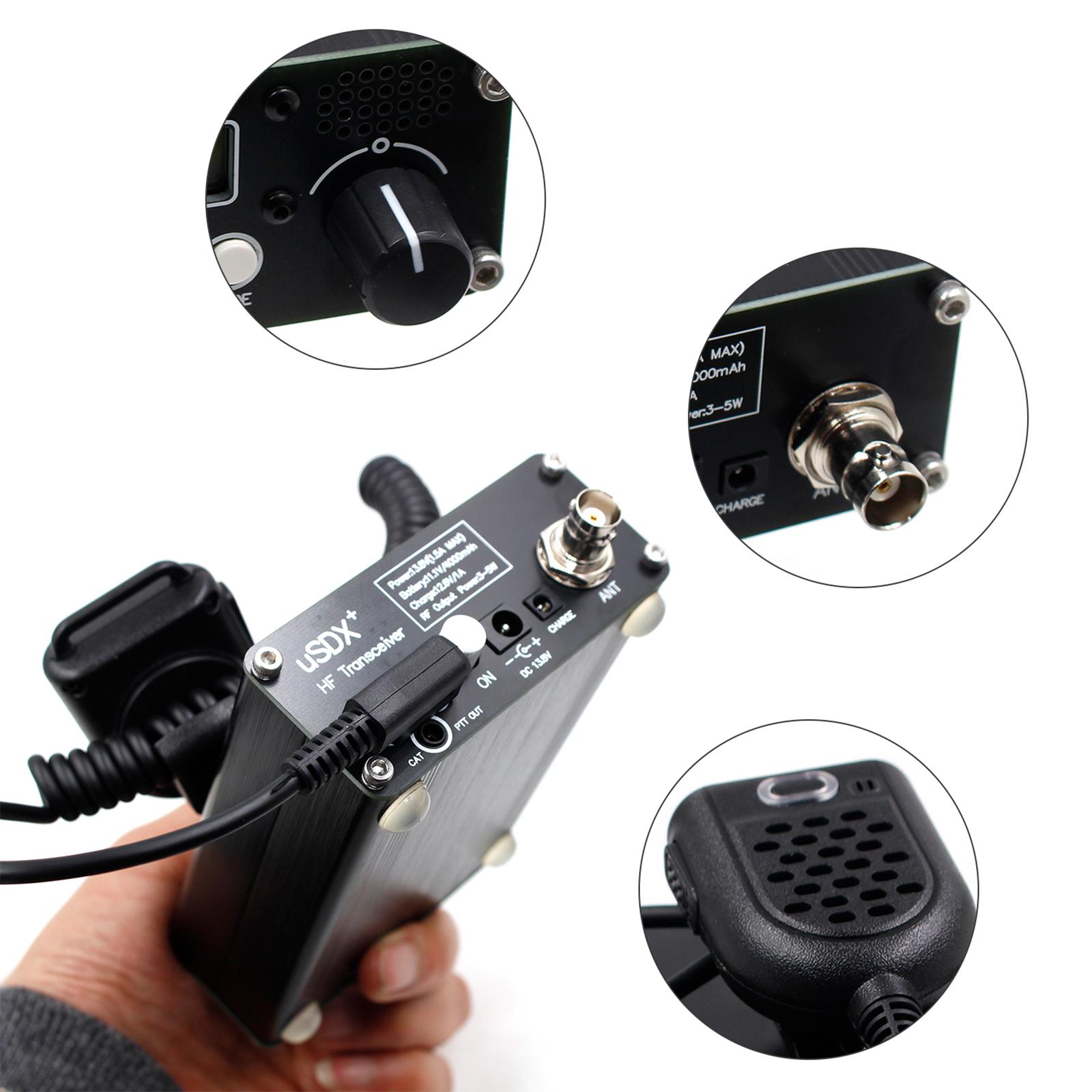 1 Set Usdx+Plus V2 All Mode SDR Ssb Qrp Portable FM AM 8 Band 10/15/17/20/30/40/60/80M Durable Recorder HF CW Transceiver