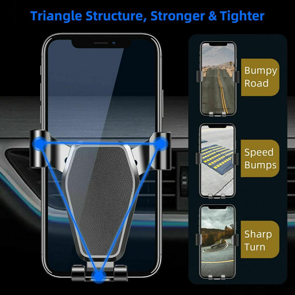 Автомобильное беспроводное зарядное устройство, держатель для телефона с  треугольным зажимом, Гравитационный Автомобильный держатель для телефона,  крепление для беспроводной автомобильной зарядки с воздушным выходом,  Прочный кронштейн | AliExpress