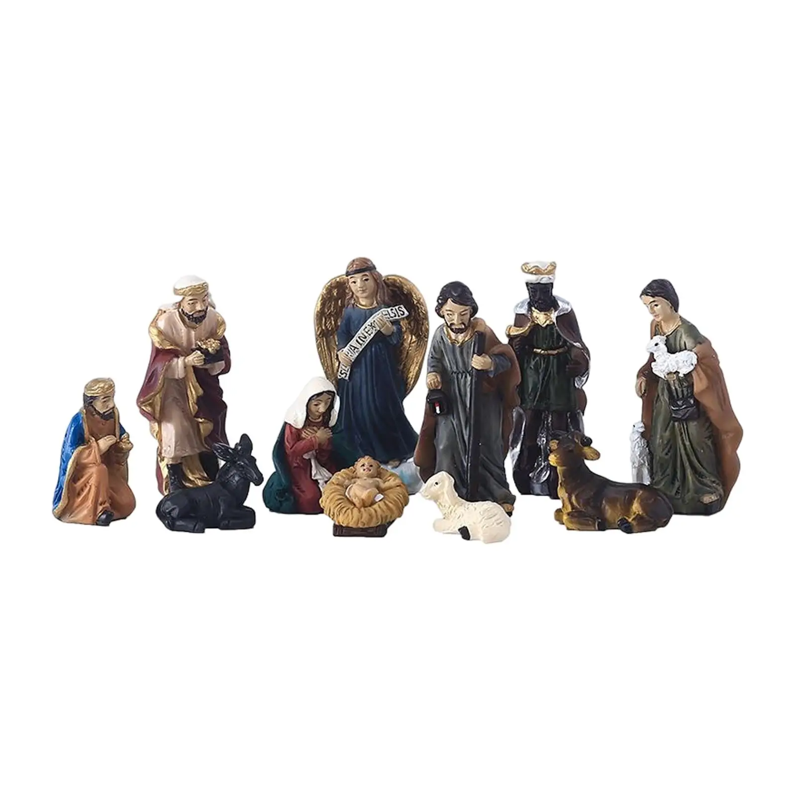 Nativity Scene Resin Figurines Decorative Crafts Accessories