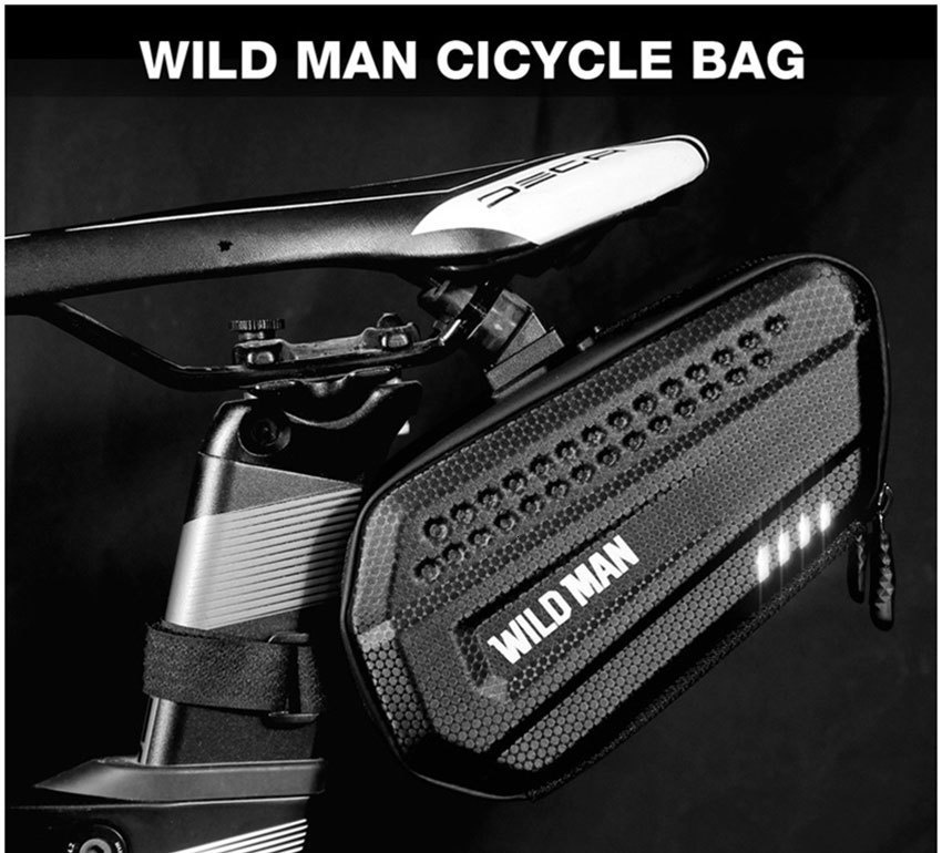 Title 1, WILD MAN – sac de selle de vélo, coque rigide, ...