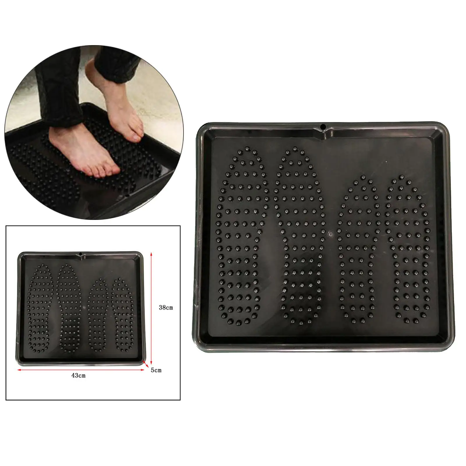 Boot Mat Tray for Floor Protection, Shoe Tray, Boot Drying Mat, Dirt Rug, Dog Water Mat Litter Box Garden Garage Indoor Outdoor