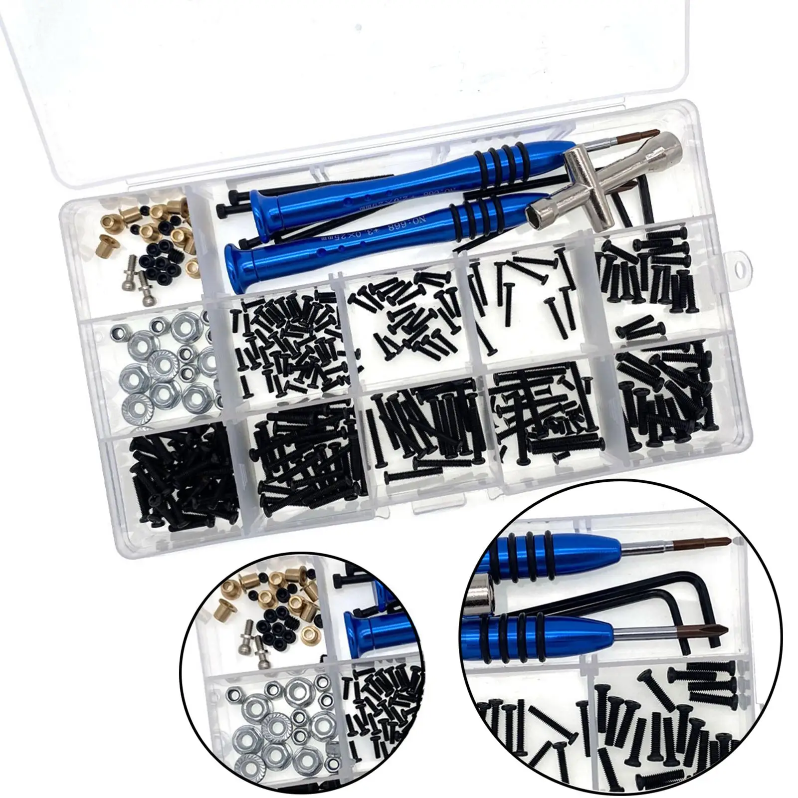 Universal RC Screw Kit Hardware Fasteners Accessories DIY Modified Tool for 12428 12429 Flyover RC Car 1/12 RC Car Replacement