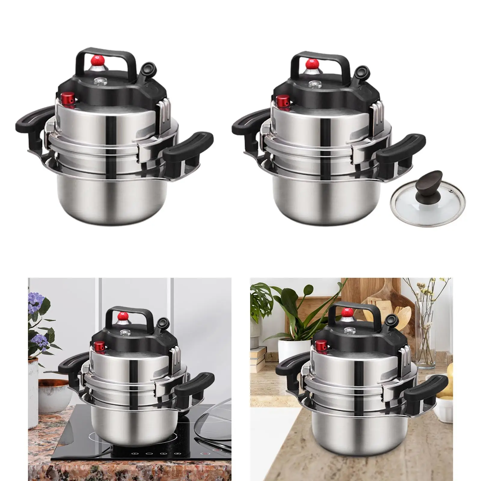 2L Stainless Steel Pressure Cooker Kitchen Cooking Pot Cookware Fast