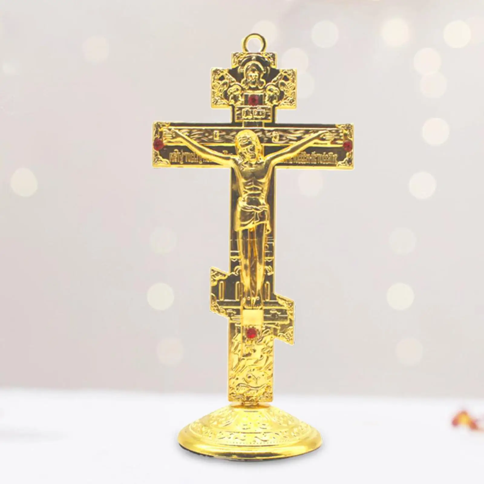 Jesus Cross for Desk Religious Gifts Easy to Install Standing Crucifix Christian Home Goods Table Top Crucifix Cross Catholic