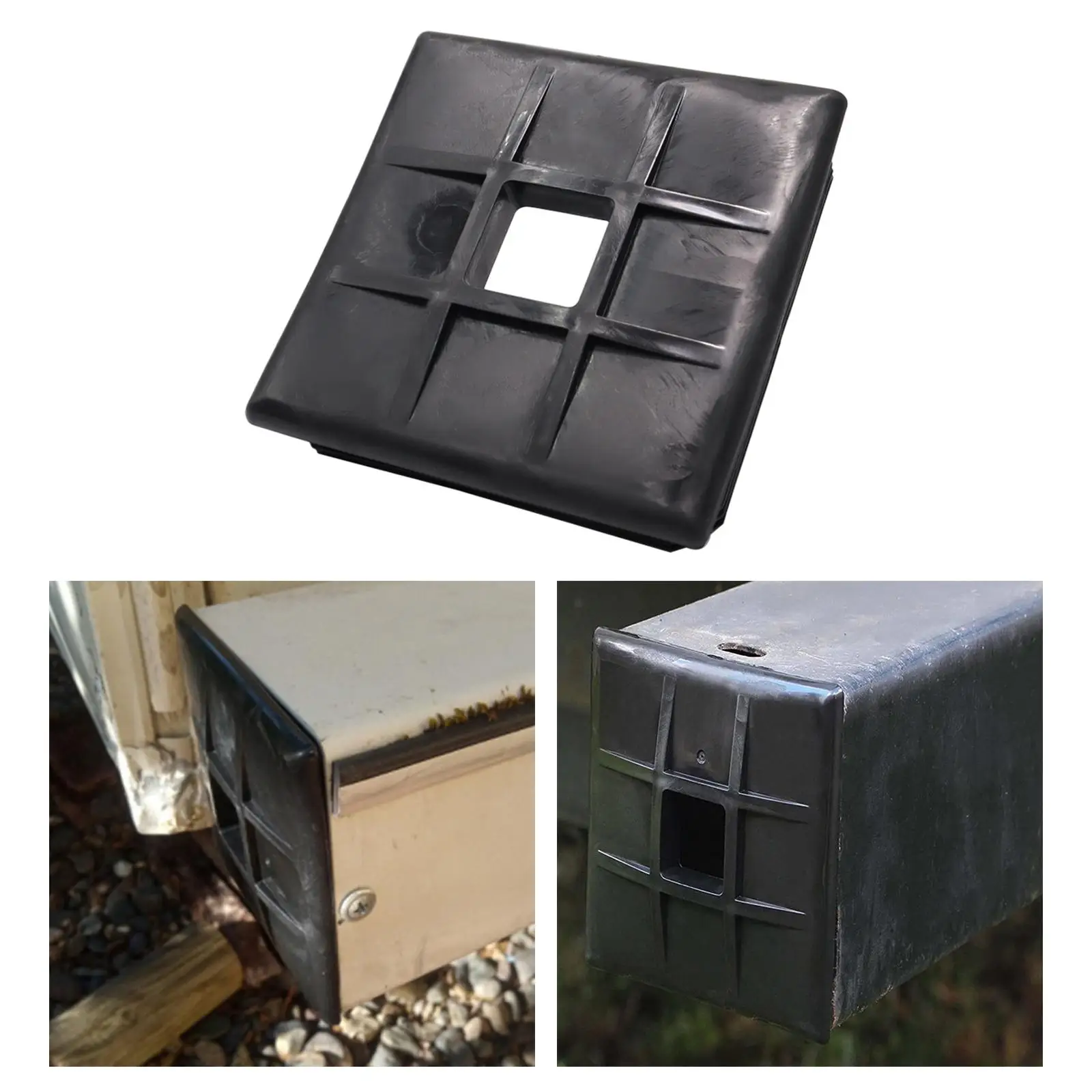 4inch Bumper Plug End Cover for RV Travel Trailer Replaces Easily Install with Square Hole in Middle