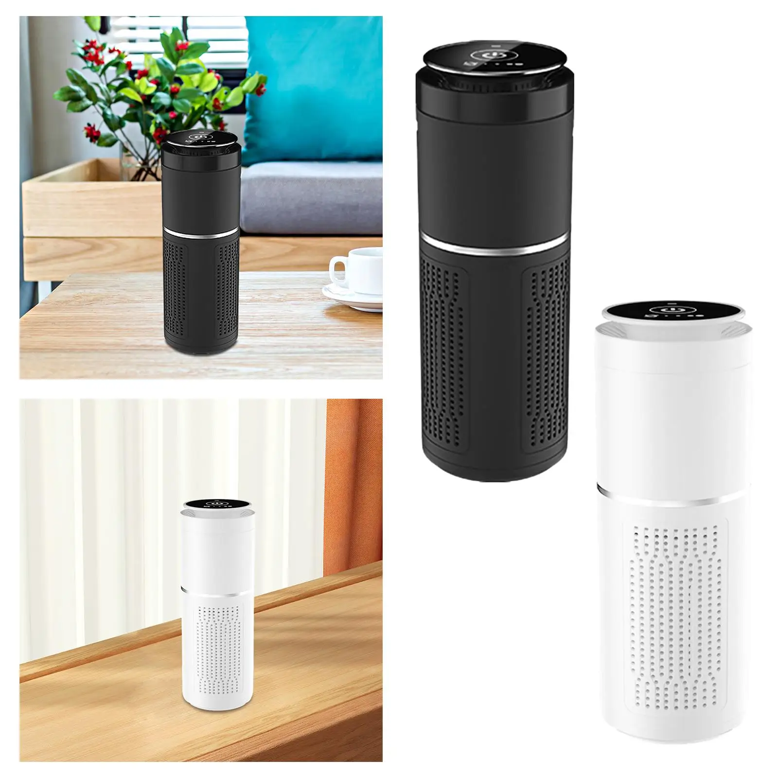 Personal Air Purifier Silent Remove Formaldehyde Remove Odors Smoke Dust with Light for Home Living Room Indoor Car Tabletop