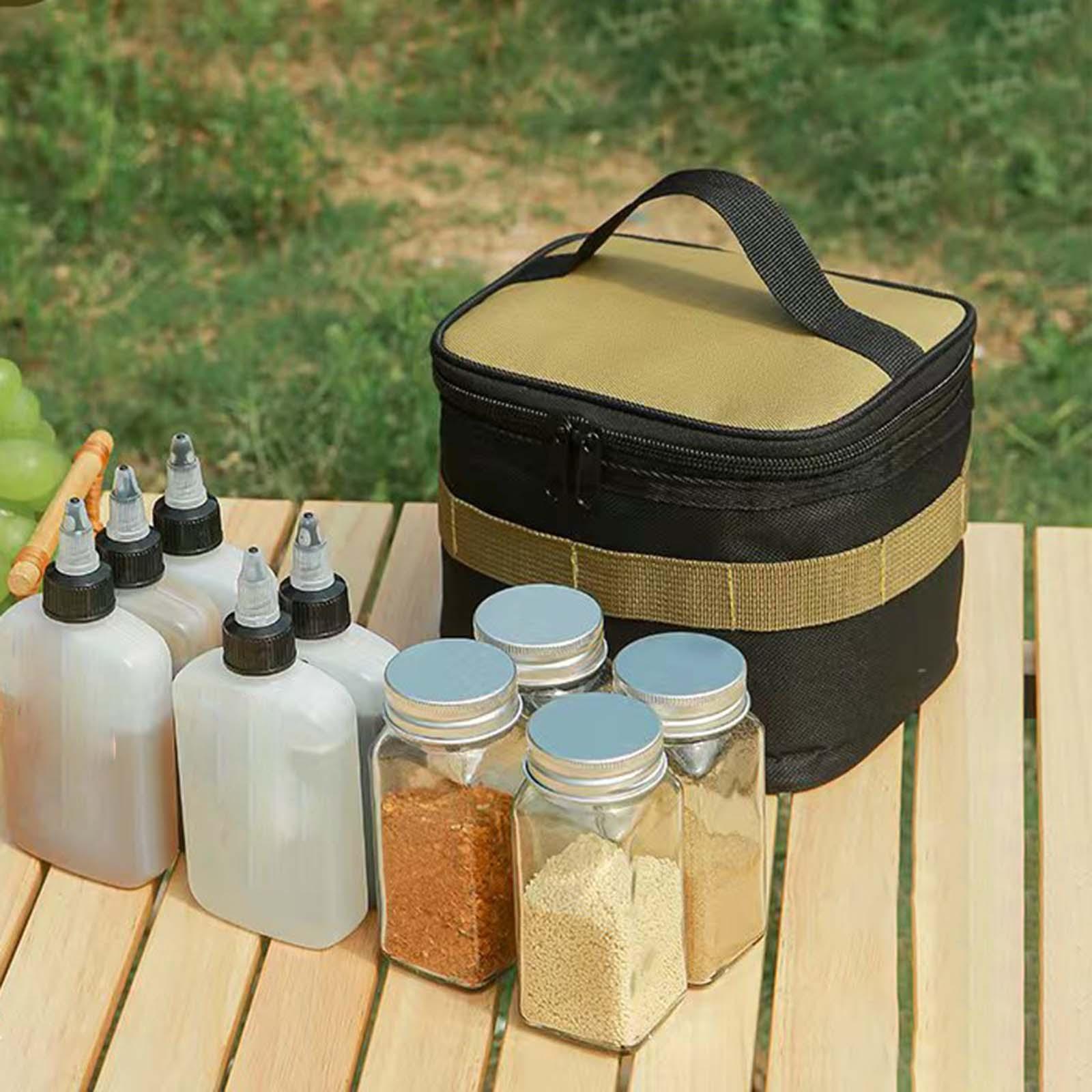 Description Picture 4 of itemPortable Camping Seasoning Bottle Set Spices Bottle Storage Bag Kit Condiment Jars Organizer for Outdoor Picnic Camping BBQ