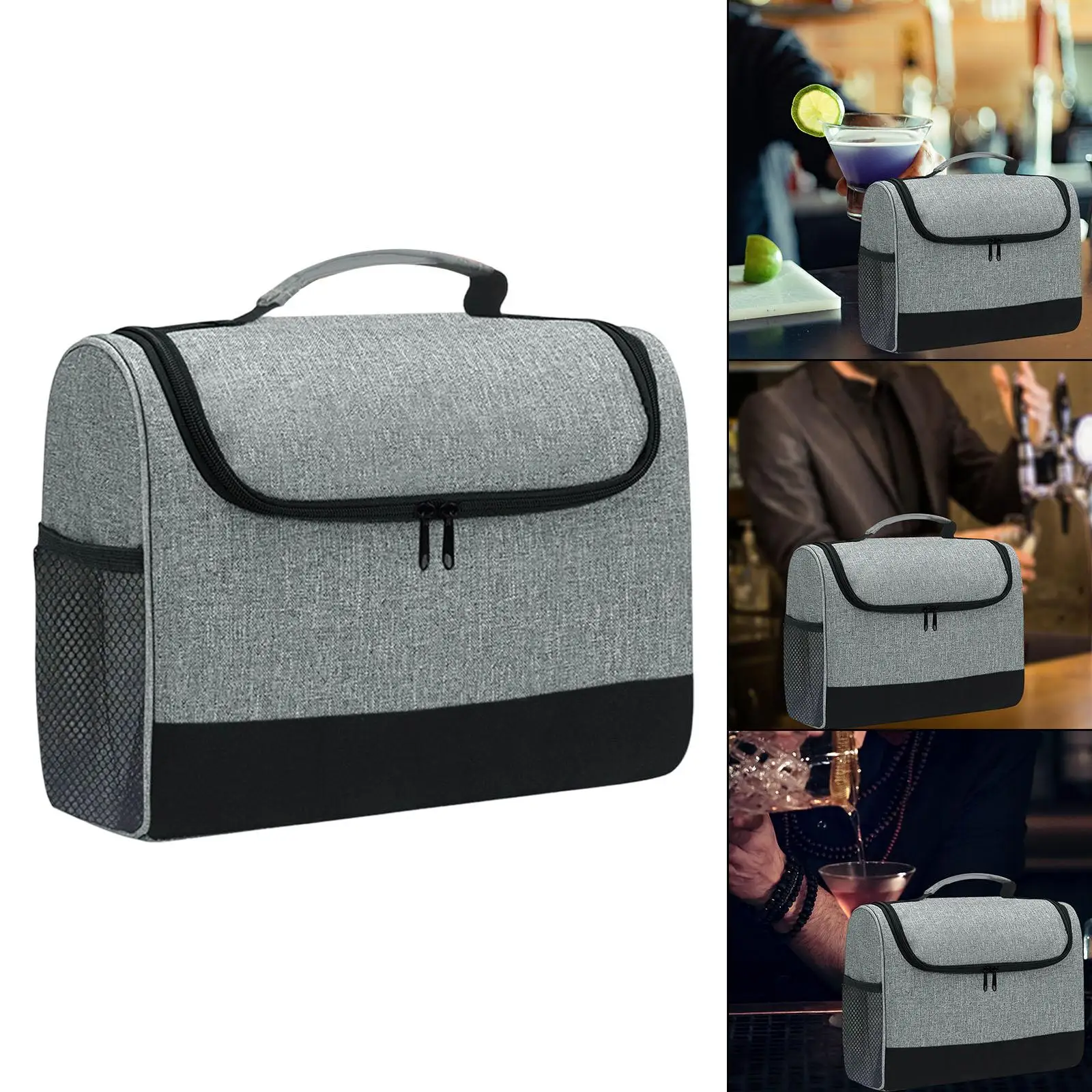 Portable Bartender Travel Bag Storage Case Protective Professional