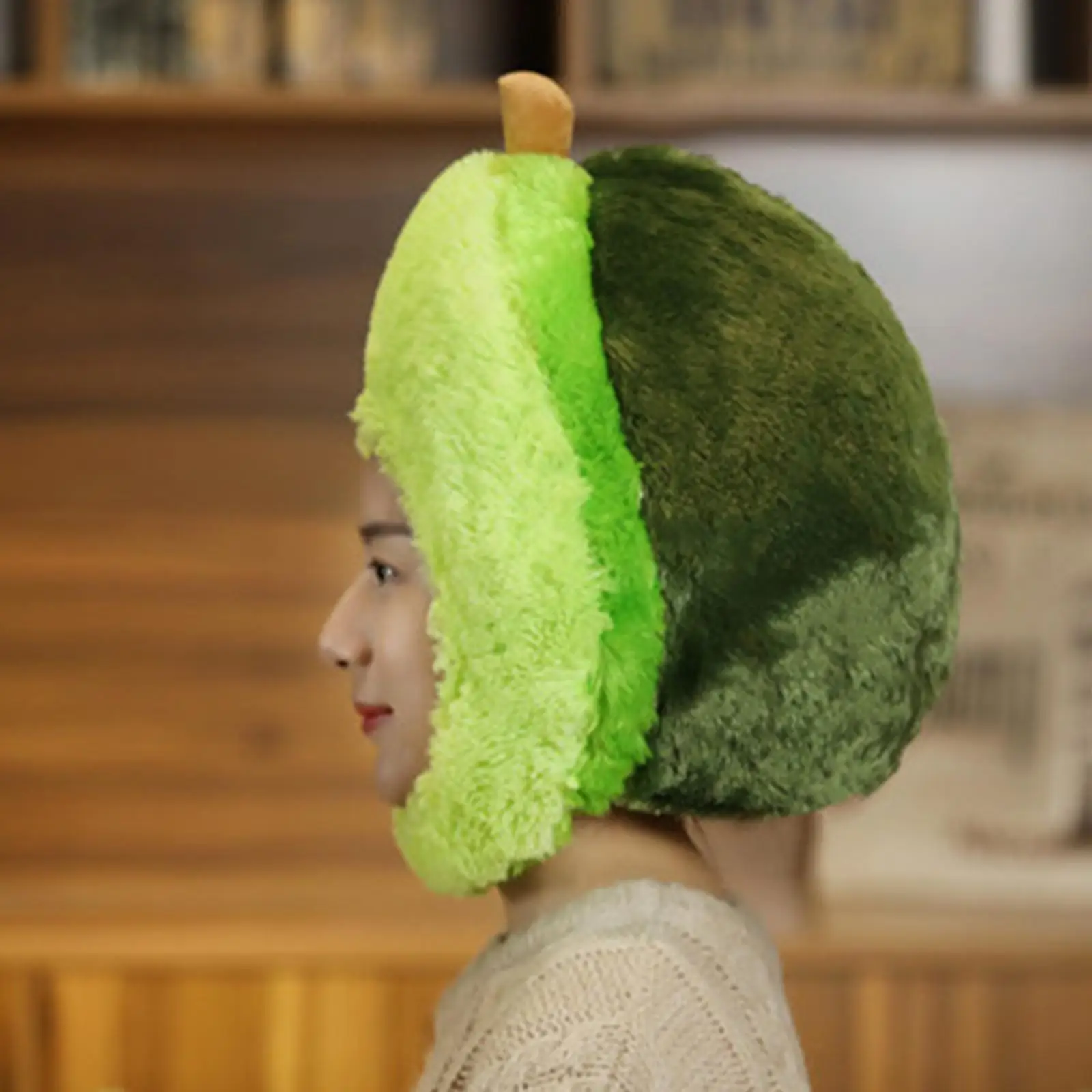 Plush Fruit Headgear Hat Sleeping Pillow Toy Photo Props Stuffed Cap Cosplay Costume Accessories for Fancy Dress Festivals Women
