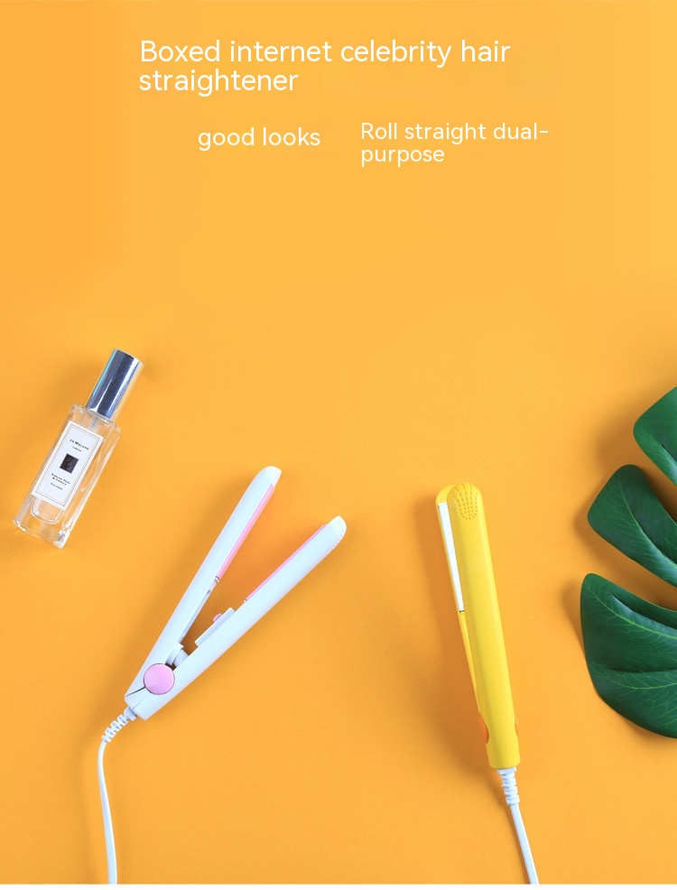 Description Picture 2 of itemPortable Mini Hair Straightener Flat Iron Hair Curler For Men Women Short Hair Wave Hairstyling Dual Voltage Straightening Irons