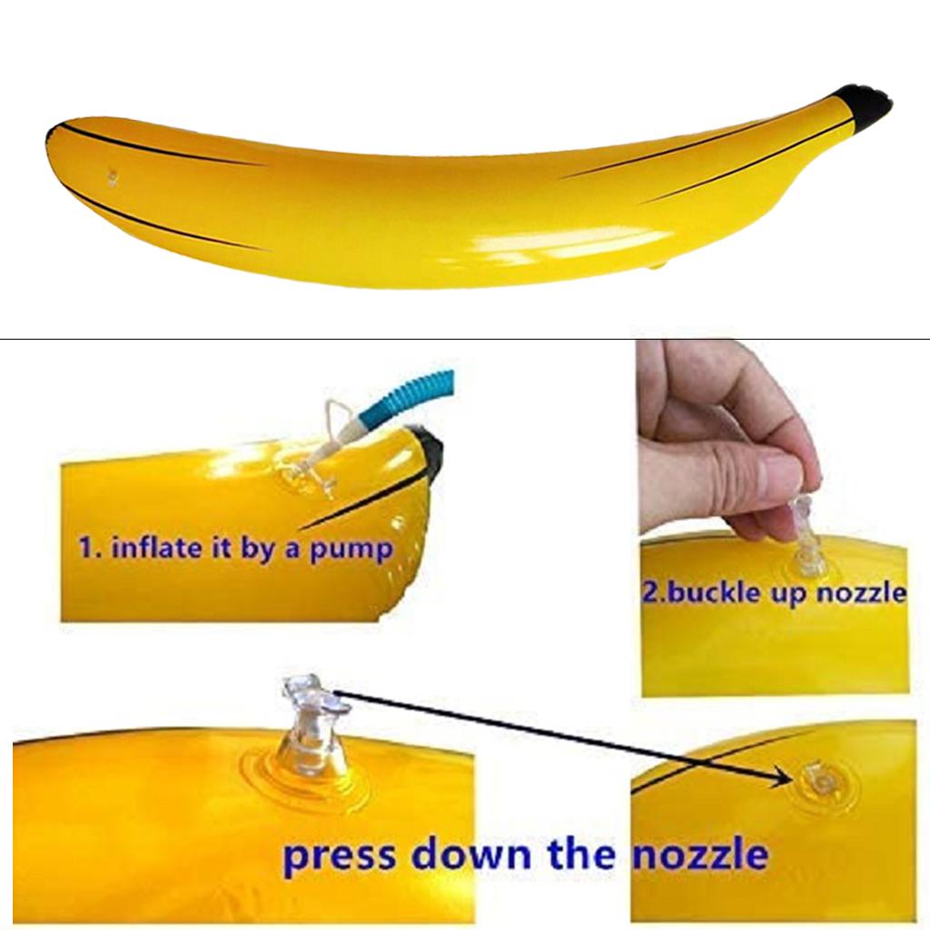 Durable PVC Yellow Infaltable Banana Noodle Waterproof Great for for Dorm Party Decoration Gag Gift Party Supplies Pool Float