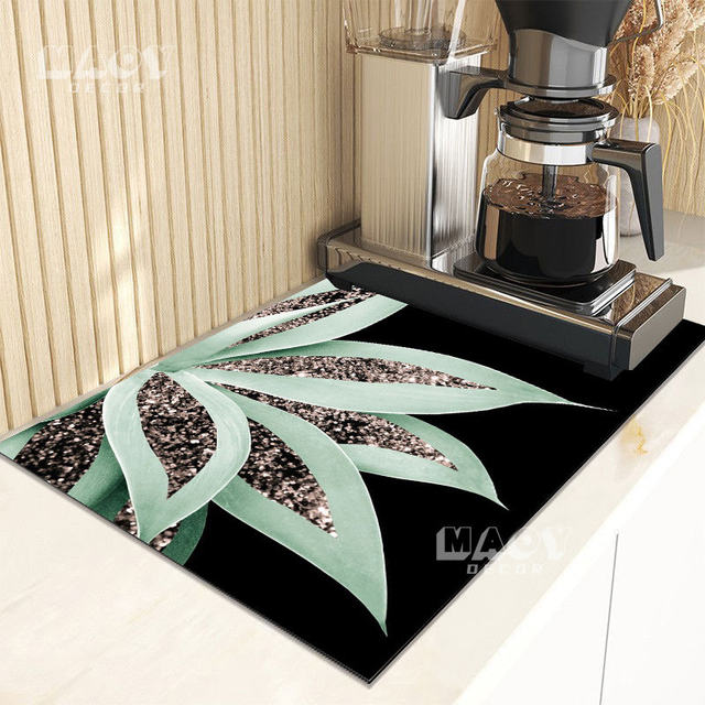 bayeta escurreplatos absorbent entrada casa algombra cocina antideslizante  Agave-alfombrilla de drenaje con purpurina Tropical, para secar platos  tapete superabsorbente, vajilla, botellas, Mantel Individual para Cocina -  AliExpress