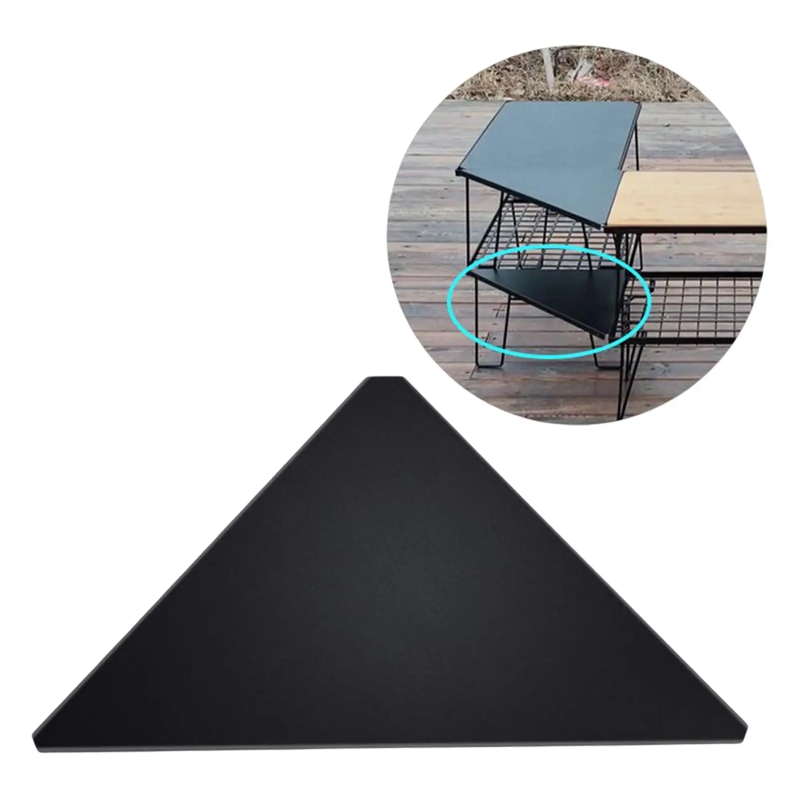 Camping Table Board Outdoor Matching with Iron Net Table Durable Stainless Steel Desk Board for Hiking Mountaineering Beach BBQ