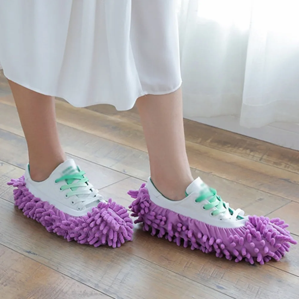 Description Picture 3 of itemMulti-Function Home Dust Cleaner Mop Rag Slippers Shoes Cover Soft Removable Washable Floor Clean Slippers For Woman Men