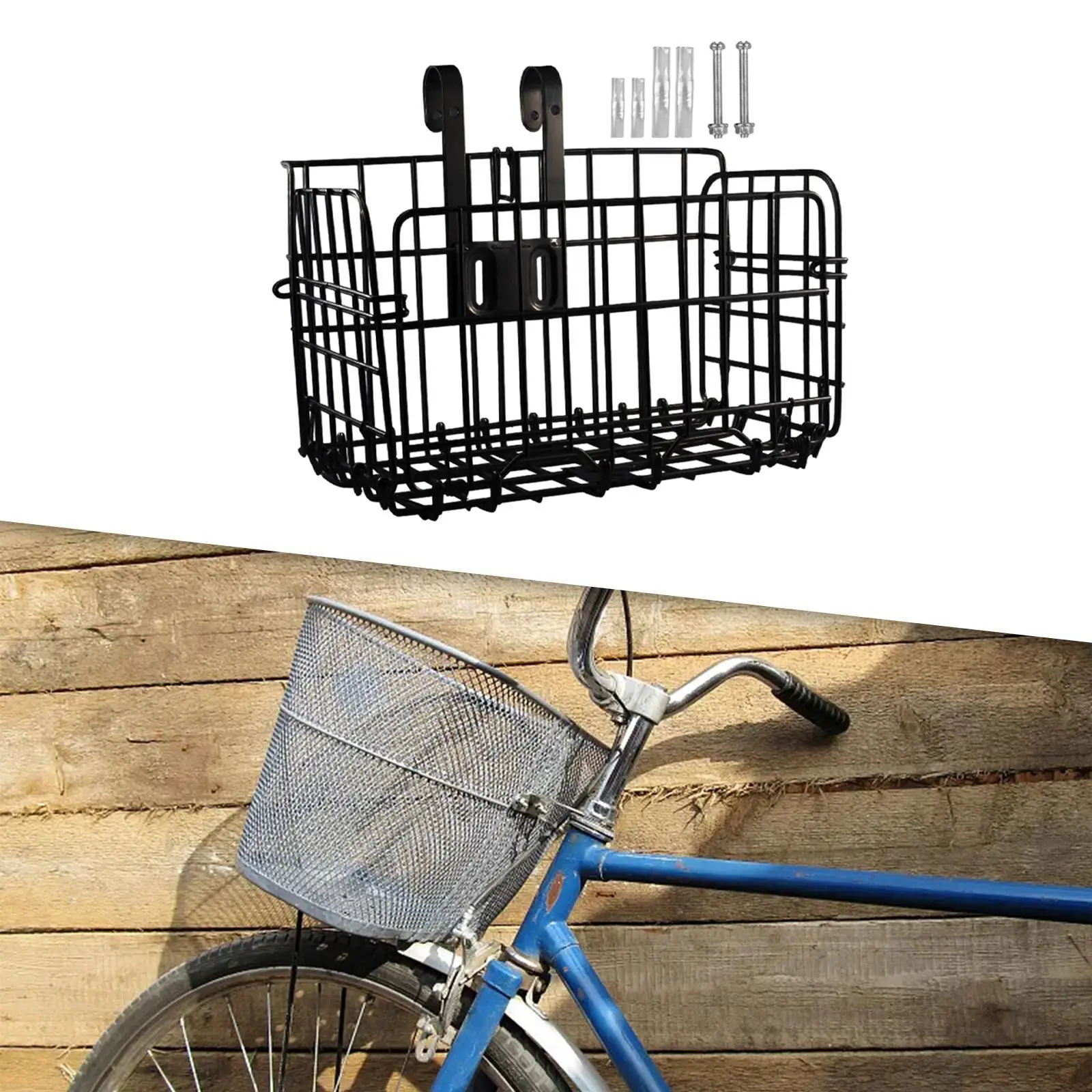 Bike Wire Basket Pet Carrier Bicycle Front Basket Folding Bike Front Basket