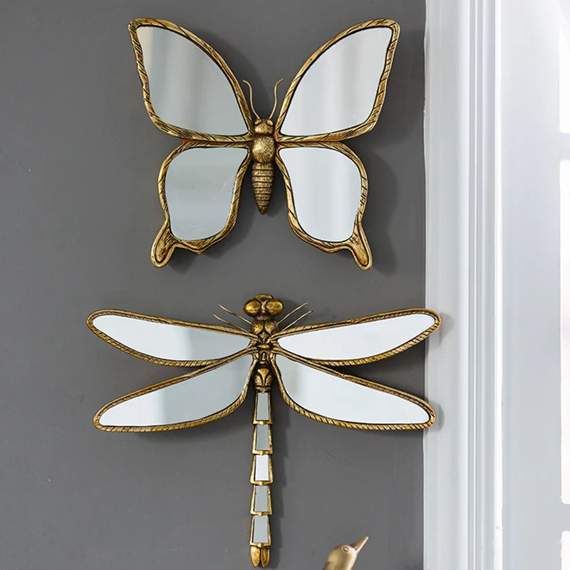 Butterfly Dragonfly Metal Wall Mirror 9