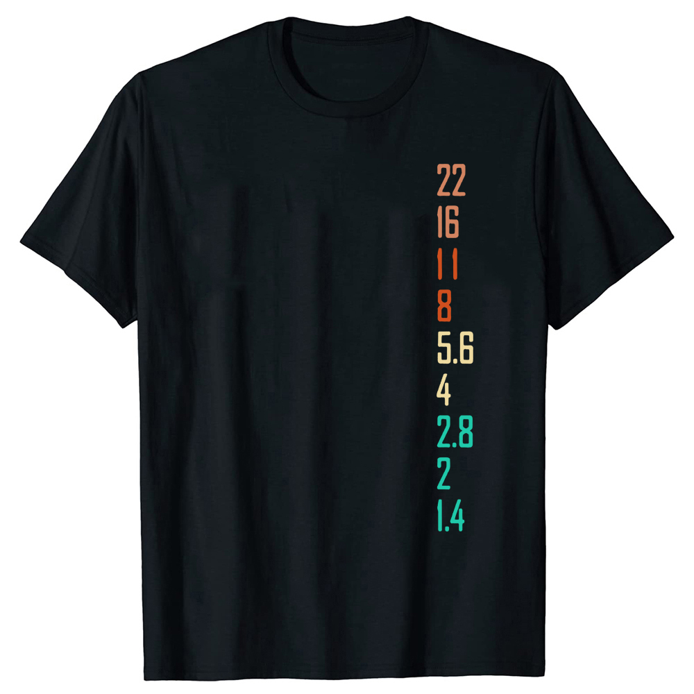 Fotograf Geschenk für Fotografie Liebhaber Blende Kamera T Shirts Sommer Baumwolle Streetwear Weihnachtsgeschenk Kamera T-shirt Männer – Detail 2