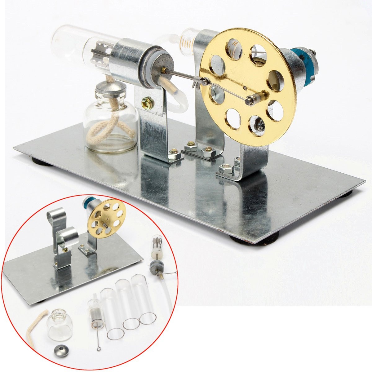 equilíbrio stirling motor modelo em miniatura tecnologia de energia vapor geração científica brinquedo experimental crianças presente