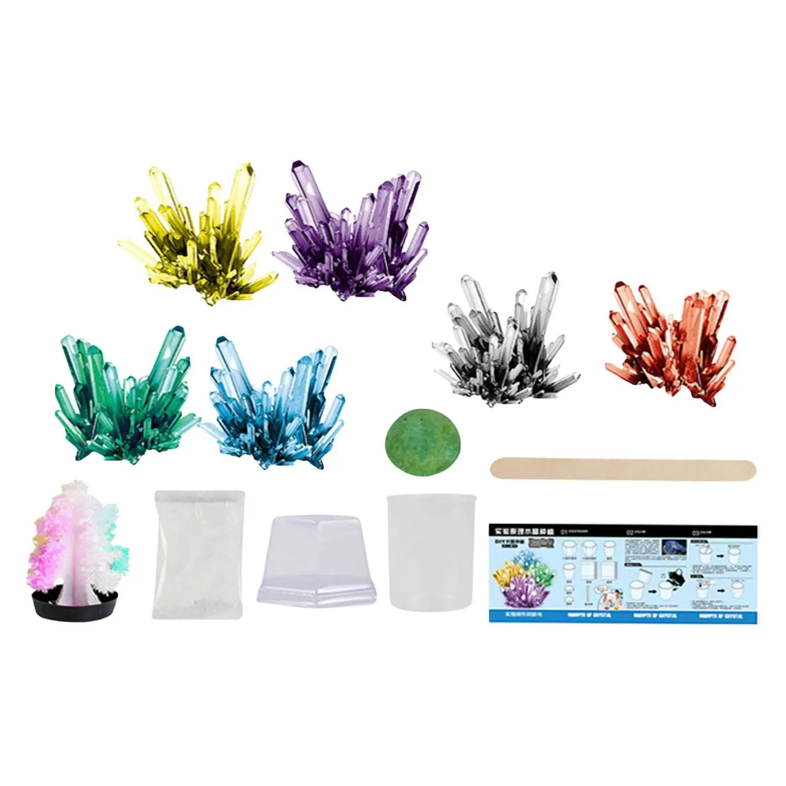 Crystal Growing Kit for Adults Vibrant  Grow Identification