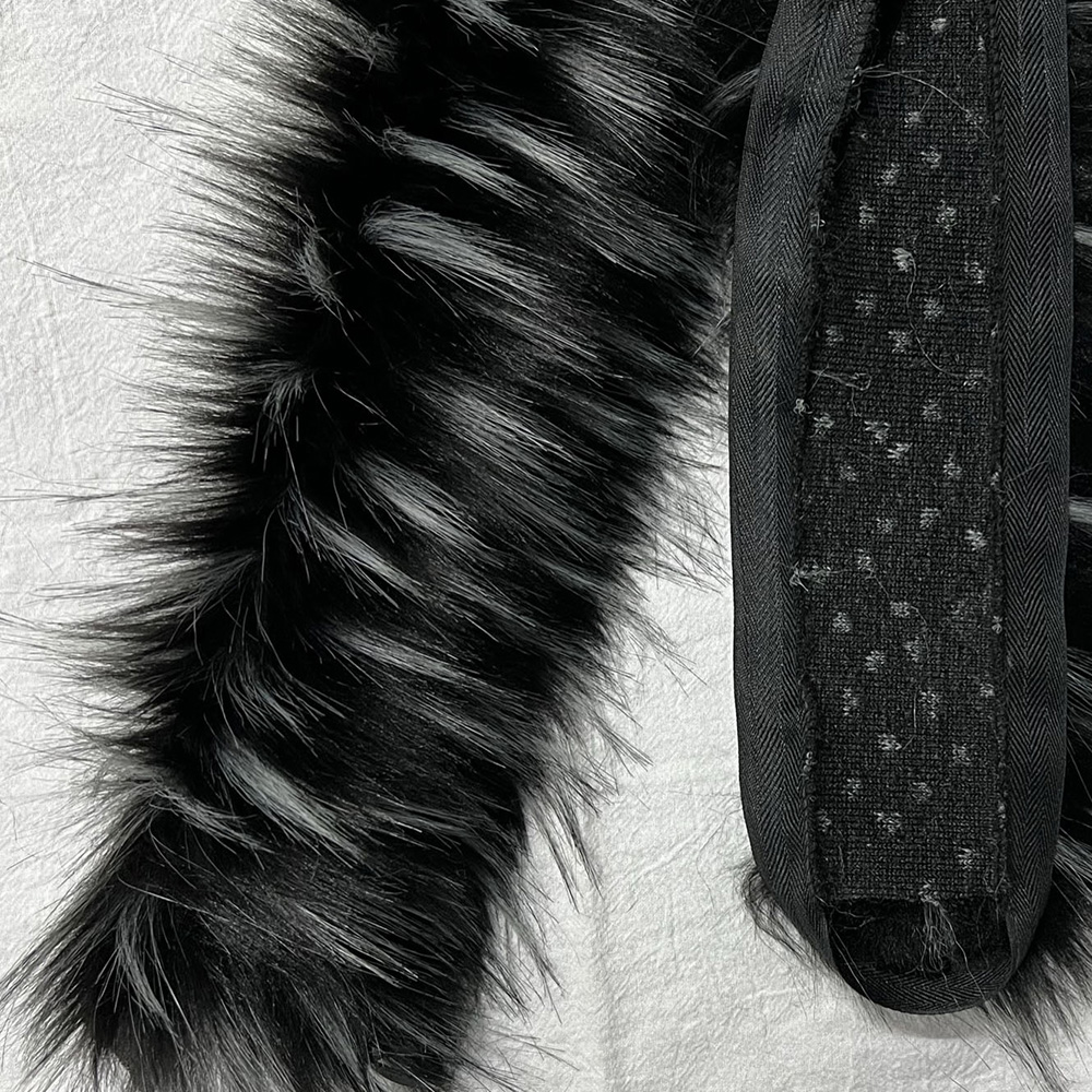 Description Picture 6 of item1PC 1M Imitation Raccoon Dog Hair Wool Top Lace DIY Fur Collar Lace Autumn Winter Clothing Accessories For Scarf Hat Coat