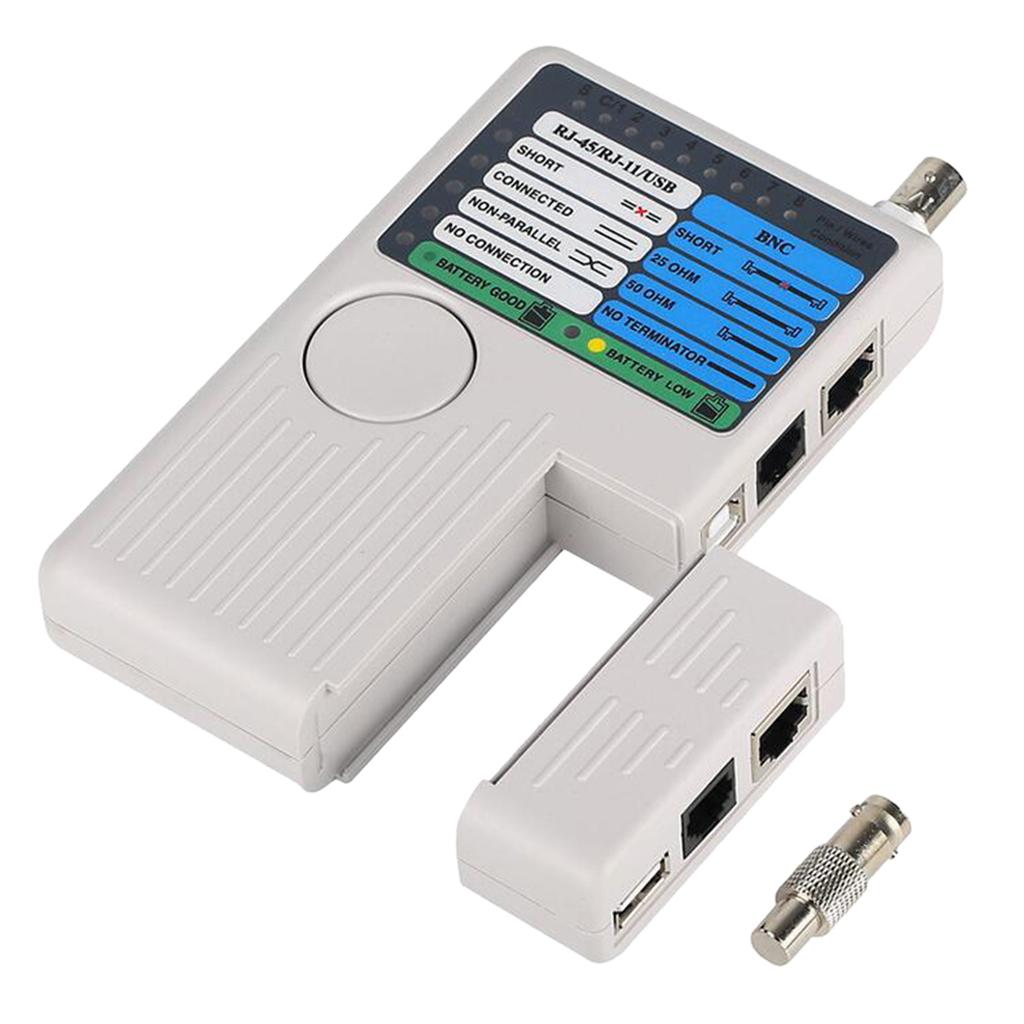 Professional 4 In 1 Cable Tester /RJ11/USB/BNC Phone Tester