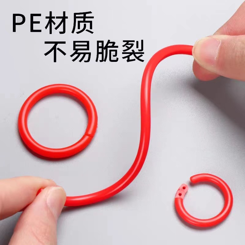 50 Teile/beutel Kunststoff Farben Ringbuch 15mm DIY Alben Lose-blatt Buch Hoops Öffnung Büro Bindung Supplie Fotoalbum – Detail 2