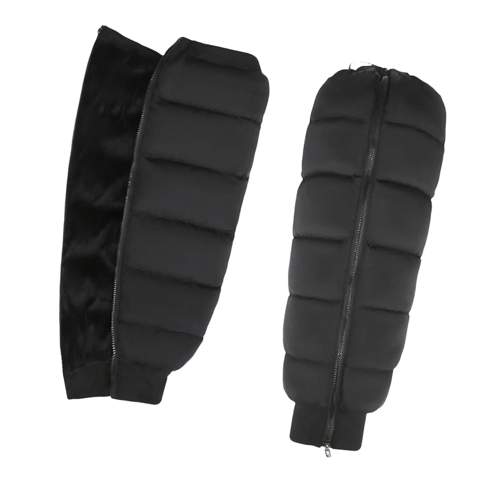 1 Pair Winter Cycling Knee Pads Unisex Windproof Leggings Black Protective