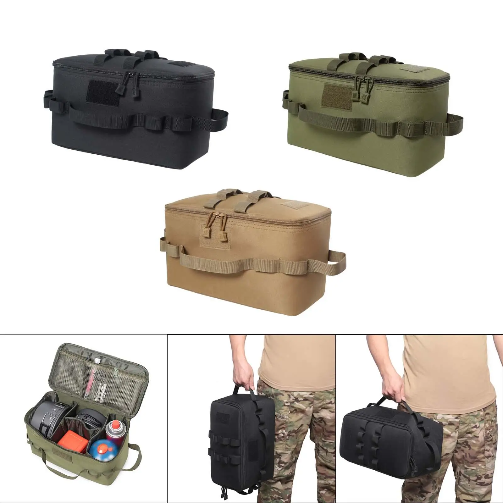 Portable Outdoor Camping Storage Bag Reusable Folding Large Capacity Pockets