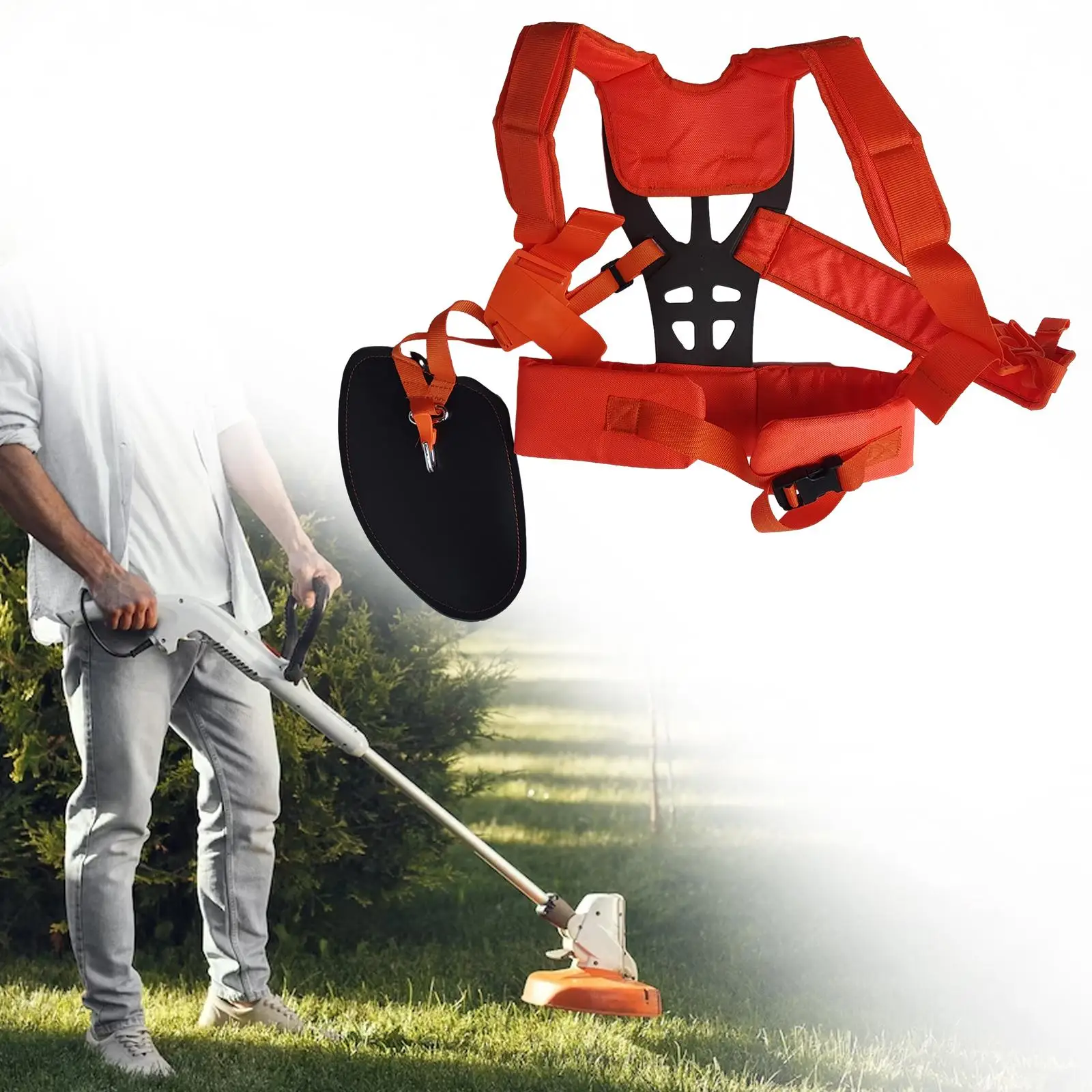 Lawn Trimmer Mower Shoulder Strap Adjustable Versatile Breathable Labor Saving for Garden Brush Cutter Good Abrasion Resistance