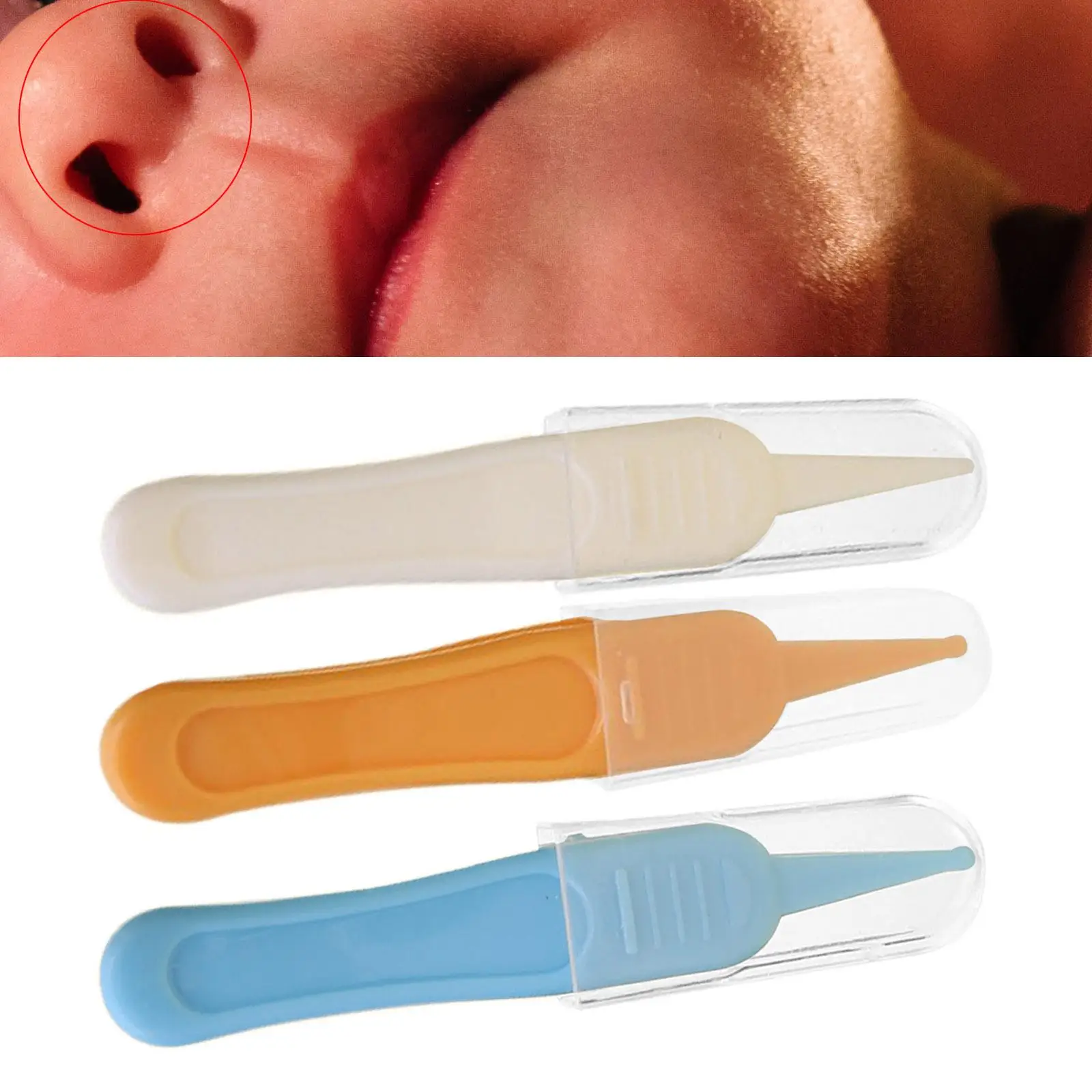 Baby Care Nose Tweezers Rounded Tip Newborn Baby Care Booger