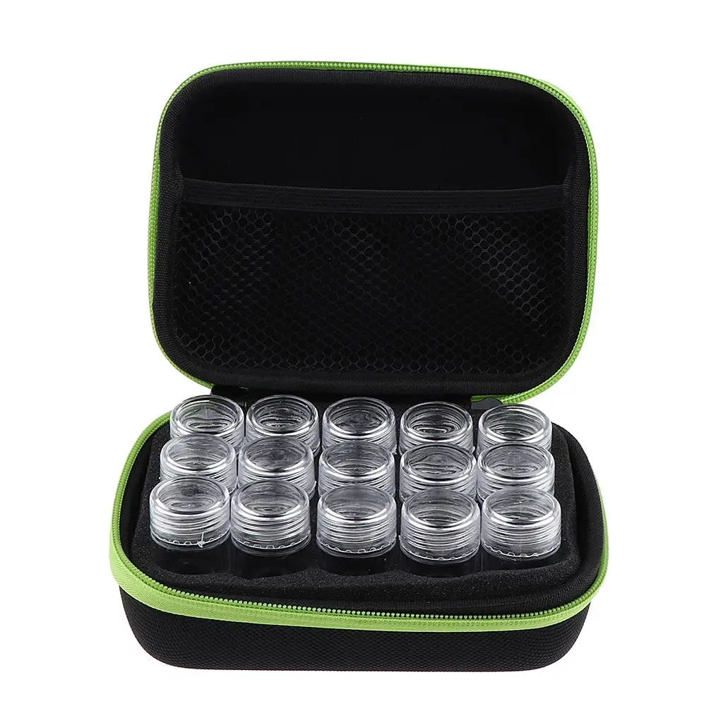 Essential Oil Holder Traveling Carrying Case Storage Box EVA  Dense Foam Organizer Holds 15pcs  Roller Bottles