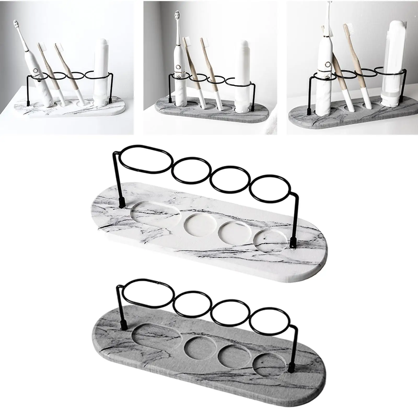 Electric Toothbrush and Toothpaste Holder Tooth Brush Toothpaste Stand Shelf for Vanity Countertop