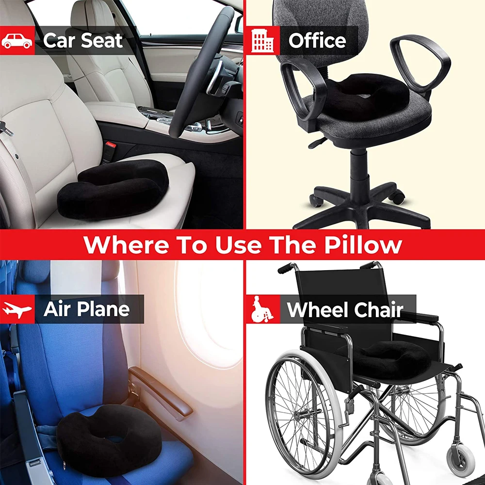 Donut Pillow for Tailbone Pain Relief, Donut Cushion for Pregnancy and After Surgery Sitting Relief, Seat Cushion for Desk Chair