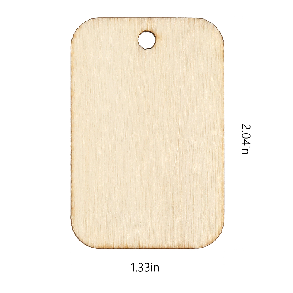 Description Picture 5 of item50Pcs Unfinished Nature Wood Slice Gift Tags Blank Wooden Hanging Label With Rope for Wedding Party Christmas Decor DIY Crafts