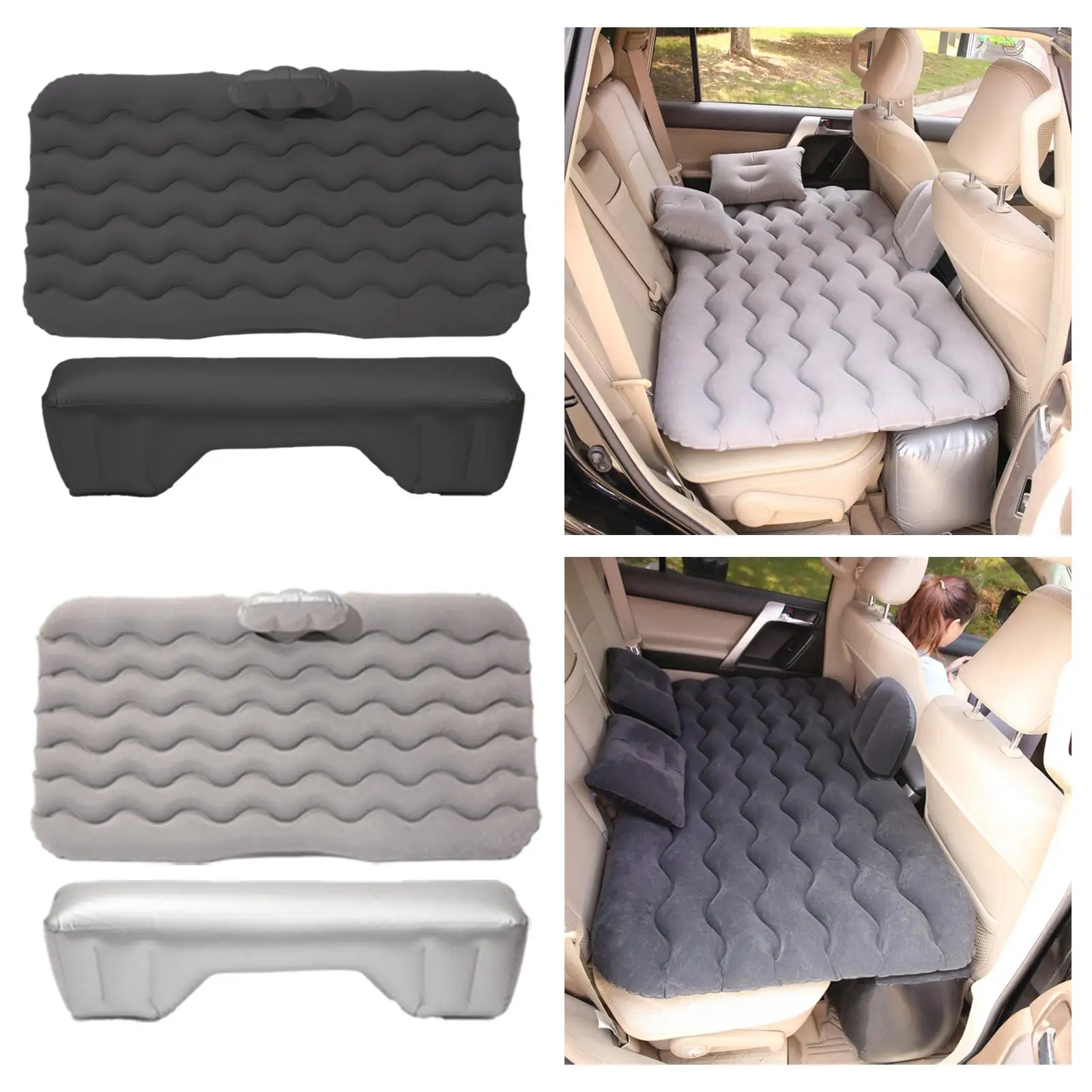 Back Seat Air Mattress Pad Inflatable Rest Cushion Bed Mat Outdoor SUV Tent