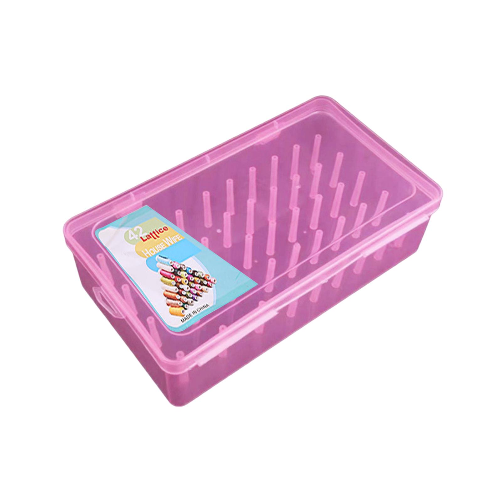 Sewing Thread Storage Box 42 Axis Container Holder Transparent Sewing Reel Case for Household Accessories Spools Sewing Bobbin