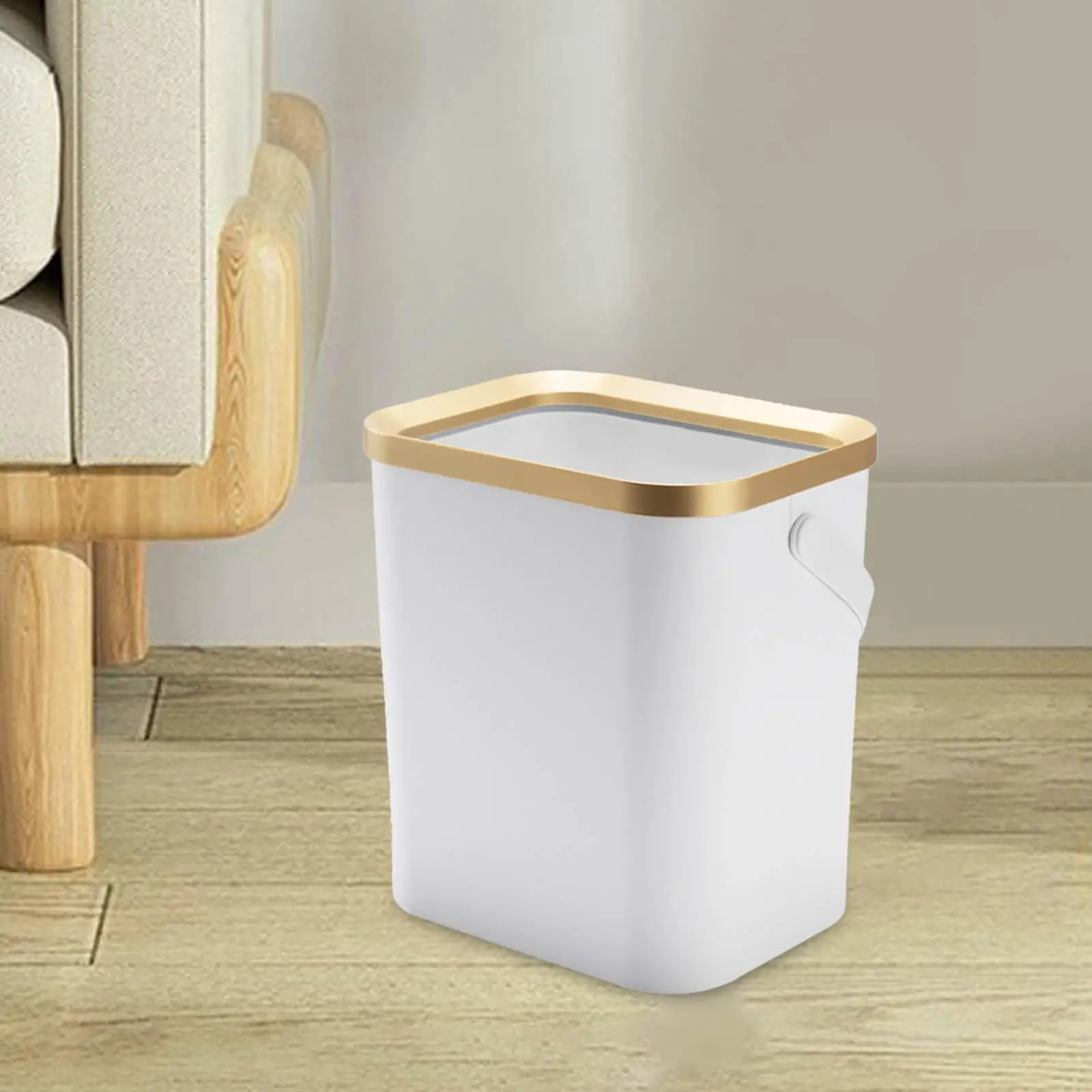 Trash Can Dustbin Bucket Rubbish Can Modern Wastebasket Garbage Container Trash Bin for Bedroom Bathroom Office Washroom Toilet