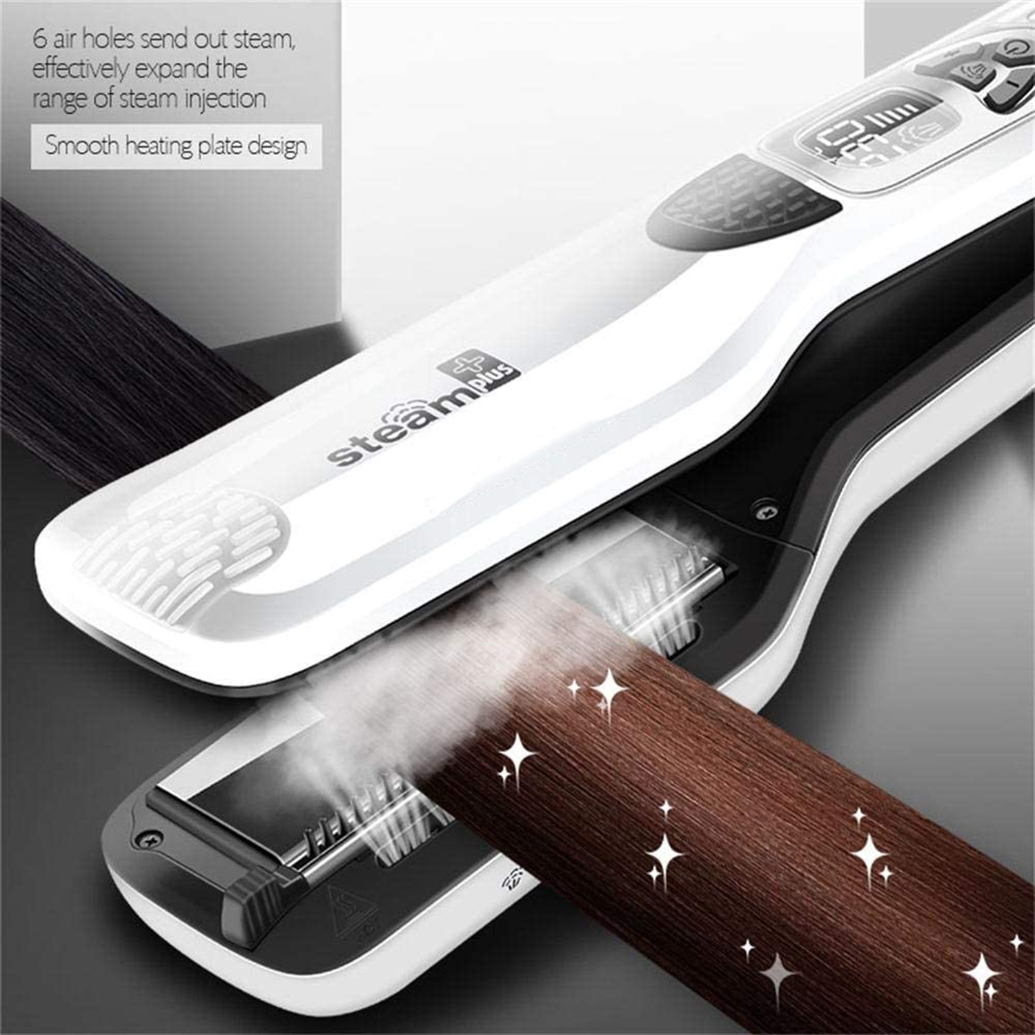 Best of Steam Hair Straightener Flat Iron Straightening Brush Professional Hair Heating Brush Ceramic Electric Hair Iron Straightener Reviews & Tips