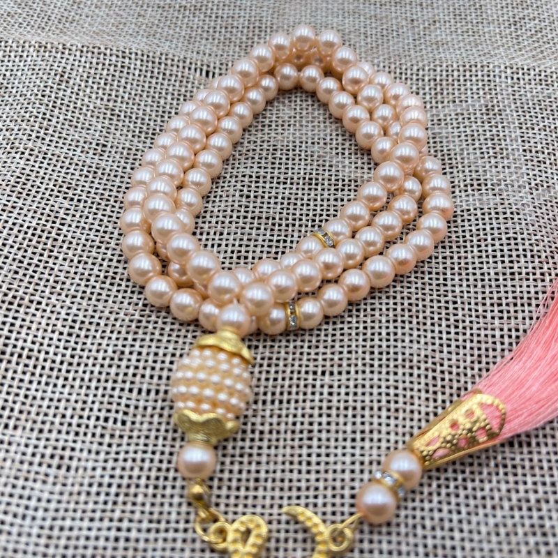 6mm Allah Mohammed Rosenkranz Tasbih Muslimischen Gebet Perlen Türkische 99 Perlen Perlen Charme Misbaha Meditation Armband Halskette Y08E – Detail 9